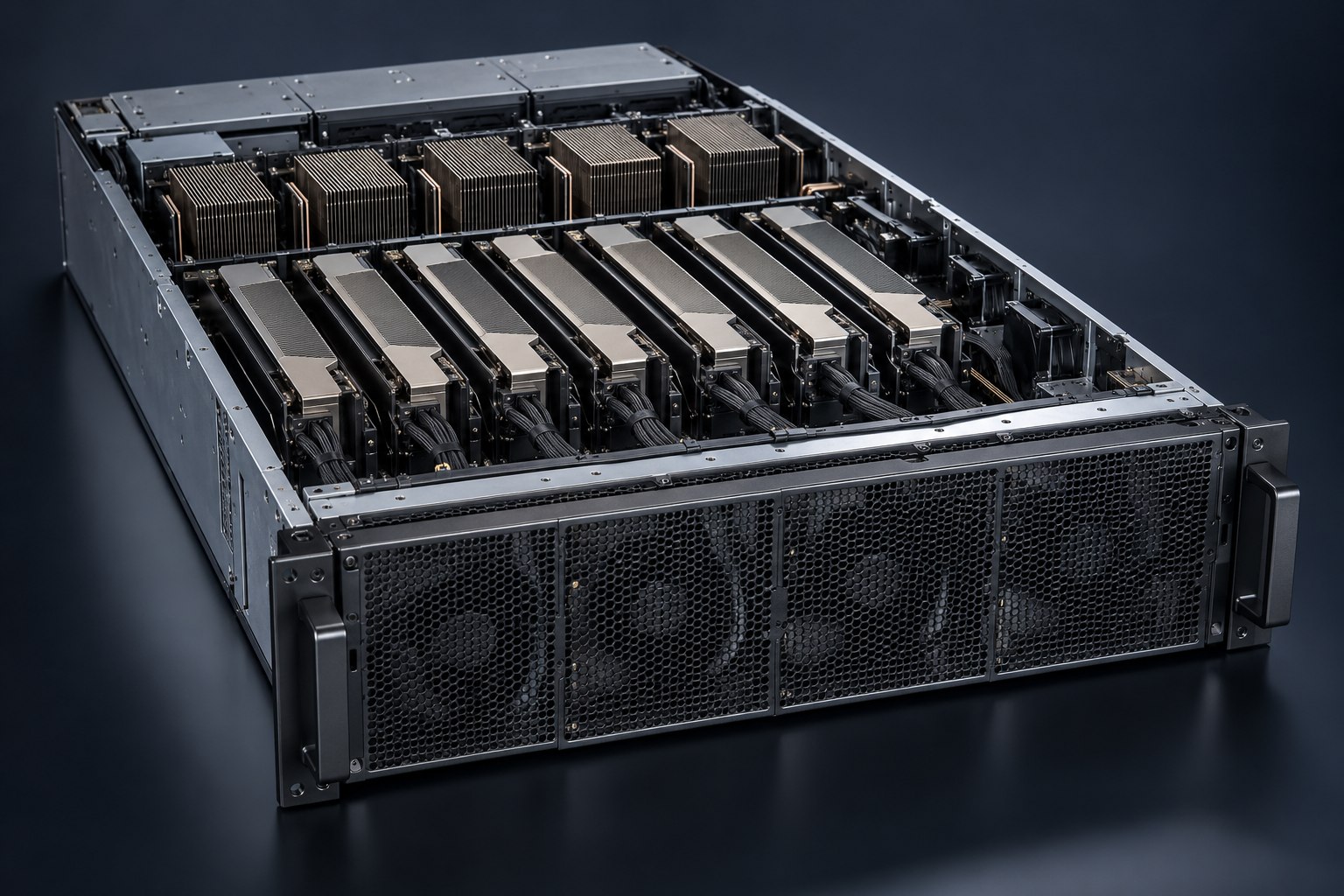 AI-generated concept: Dedicated GPU server architecture